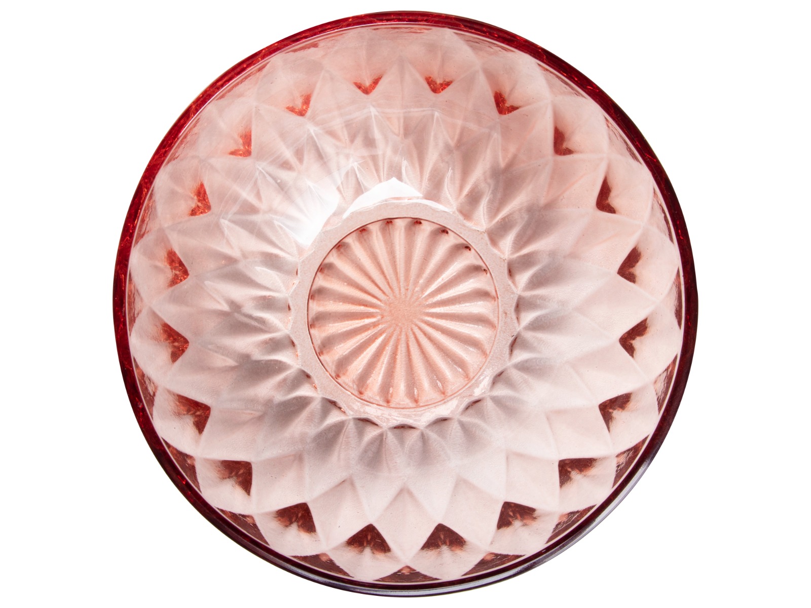 Schaaltje Glas Ø12,5x5,5 cm roze