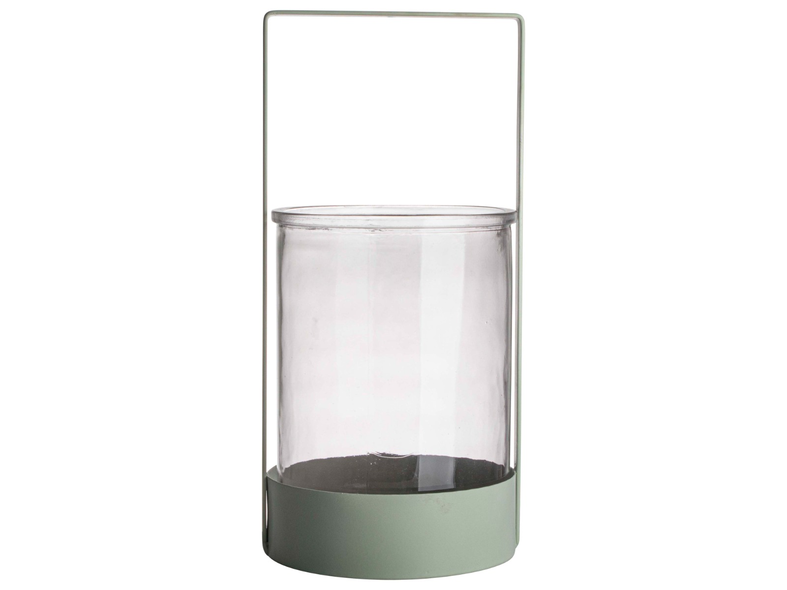 Windlicht Glas Met Metaal Ø15,7x33 cm groen