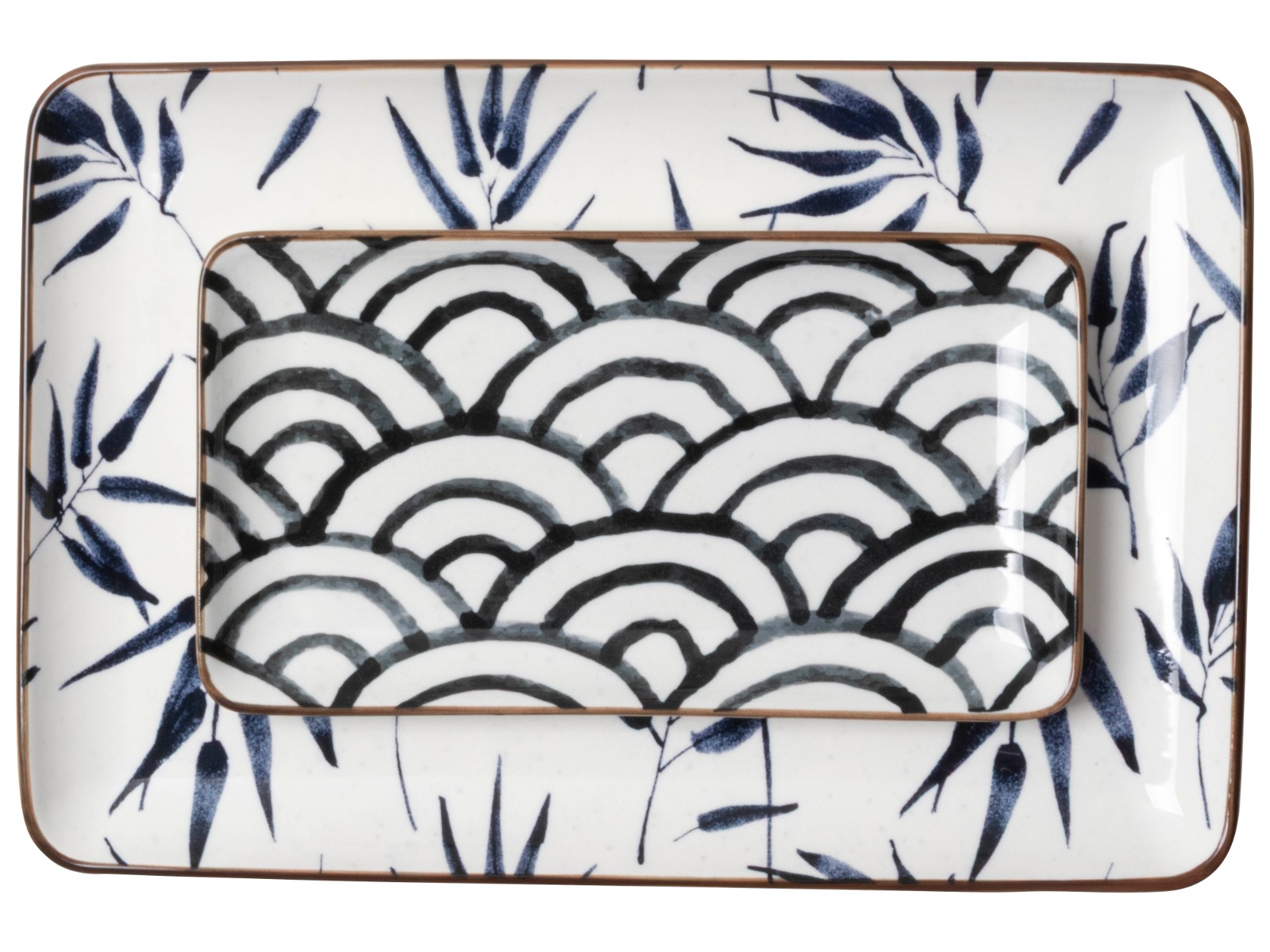 In To Japan Rechthoek Bord 20 x 30cm (set 6 stuks)